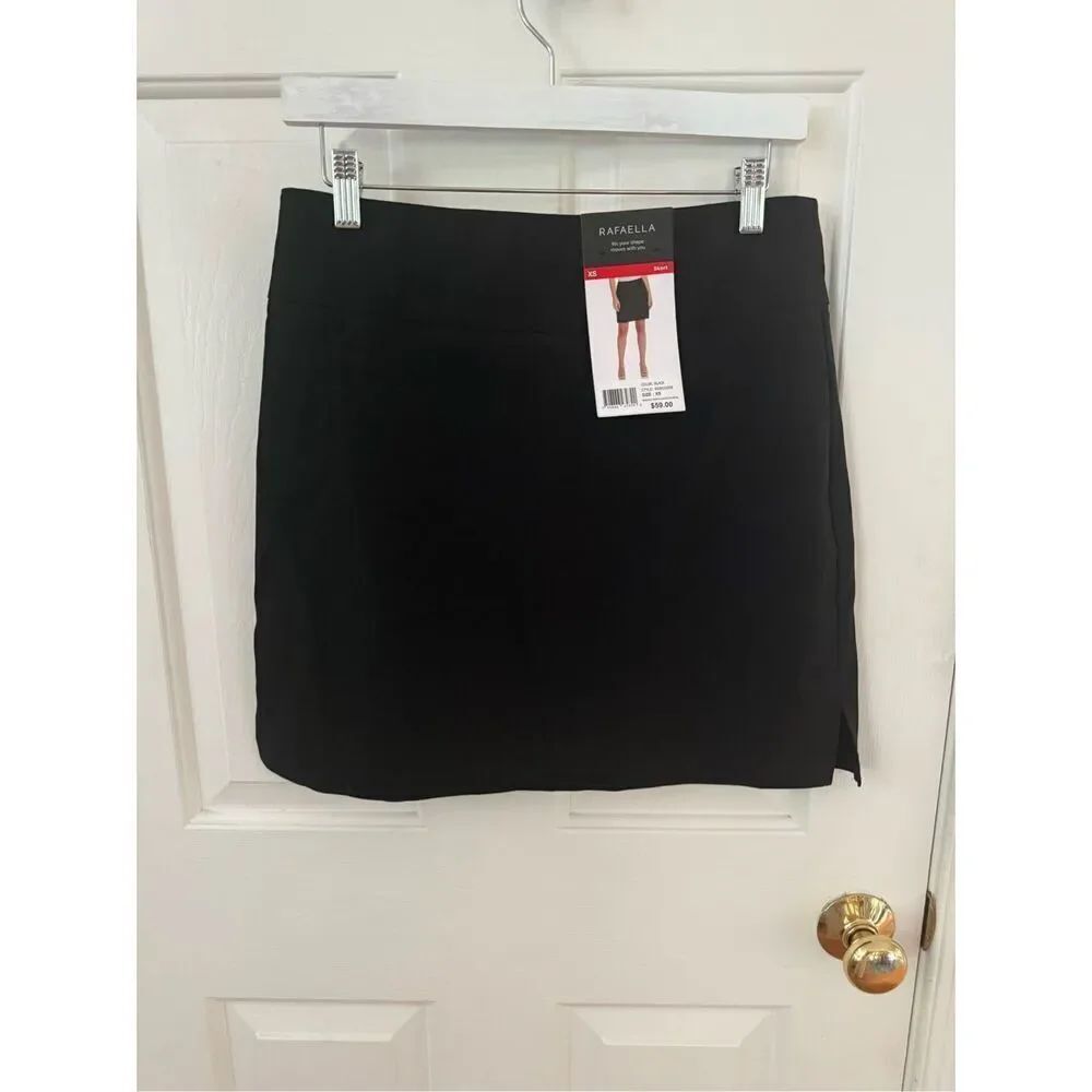 Rafaella Black Move With You Sport Skirt Skort sz XS NWT